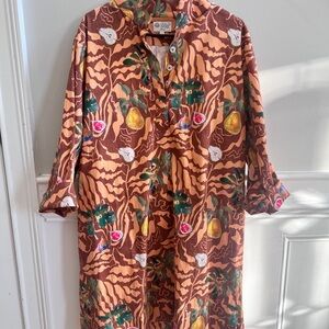 🍐 Holly Shae Design Fruit Print Shirt Dress | Size L/XL 🍐